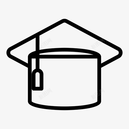 毕业帽学历帽子图标svg_新图网 https://ixintu.com 学历 学校 帽子 毕业帽 砂浆