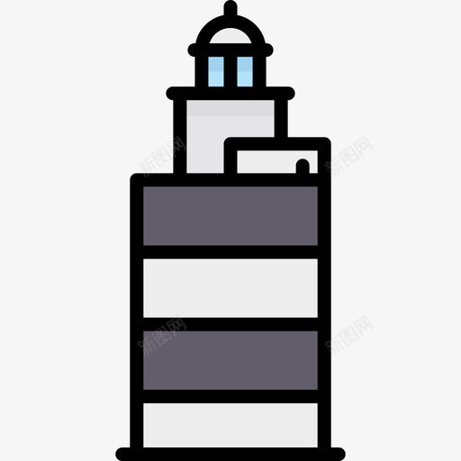 爱尔兰灯塔3线性颜色图标svg_新图网 https://ixintu.com 灯塔3 爱尔兰 线性颜色