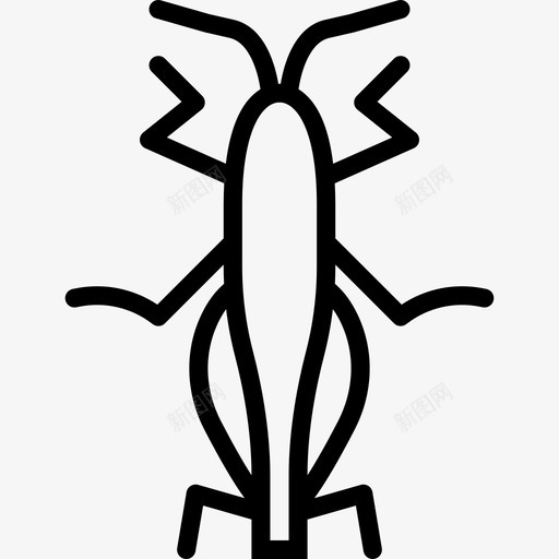 蚱蜢虫虫2线状图标svg_新图网 https://ixintu.com 线状 虫虫2 蚱蜢