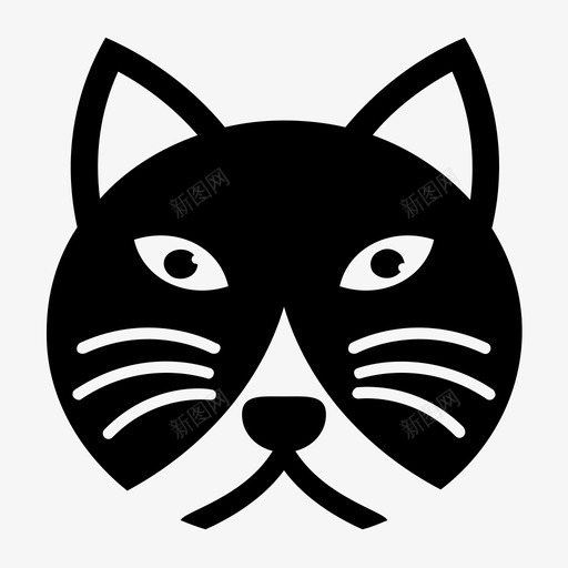 动物卡通卡通动物卡通猫图标svg_新图网 https://ixintu.com 动物卡通 卡通动物 卡通猫 可爱卡通 可爱猫脸字形图标 猫脸 猫表情