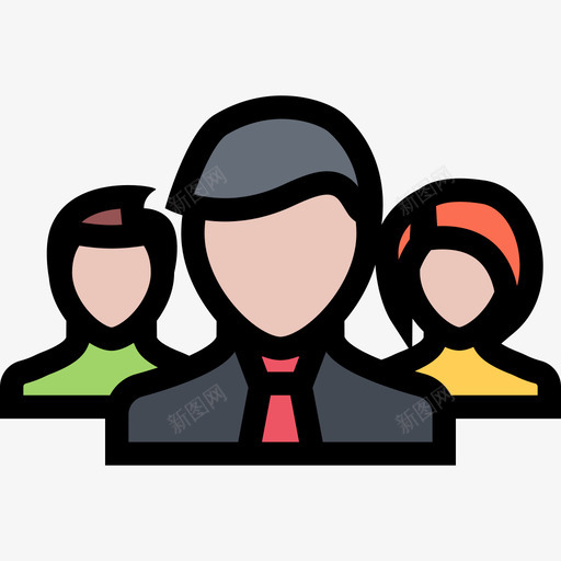 团队业务和搜索引擎优化颜色图标svg_新图网 https://ixintu.com 业务和搜索引擎优化 团队 颜色