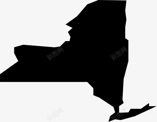 纽约美国城市图标svg_新图网 https://ixintu.com 地图 城市 州 纽约 美国 美国州填充 联邦