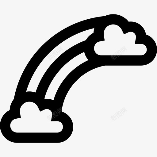 彩虹八十年代7直线型图标svg_新图网 https://ixintu.com 八十年代7 彩虹 直线型