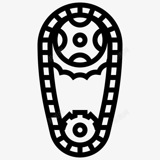 链条自行车传动系统图标svg_新图网 https://ixintu.com 传动系统 旋转 自行车 自行车零件线 链条 零件