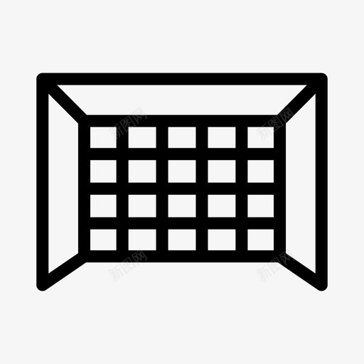足球进球足球门柱足球网图标svg_新图网 https://ixintu.com 体育 手球 足球网 足球进球 足球门柱