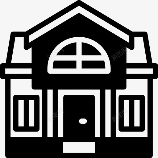 豪宅房地产26填充图标svg_新图网 https://ixintu.com 填充 房地产26 豪宅