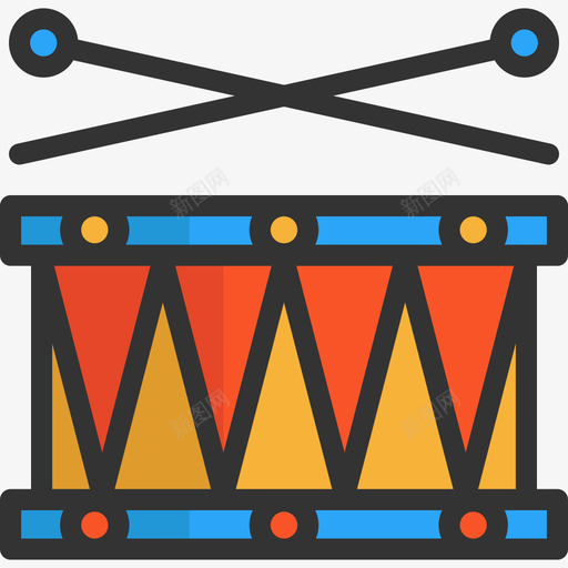 鼓马戏团4线颜色图标svg_新图网 https://ixintu.com 线颜色 马戏团4 鼓