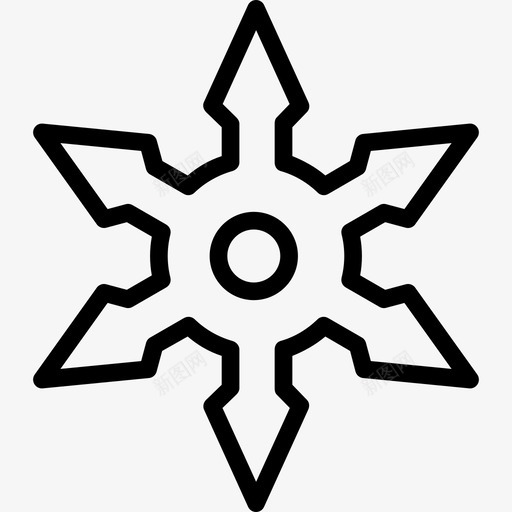 Shuriken武器4直线型图标svg_新图网 https://ixintu.com Shuriken 武器4 直线型
