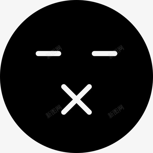 秘密表情14填充图标svg_新图网 https://ixintu.com 填充 秘密 表情14