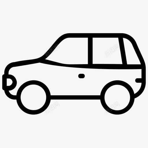 汽车交叉车掀背车图标svg_新图网 https://ixintu.com 交叉车 掀背车 汽车 轿车 运输线图标