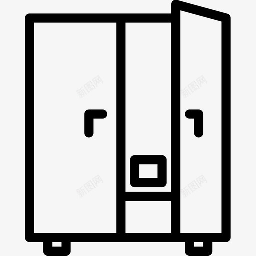 壁橱家具5线性图标svg_新图网 https://ixintu.com 壁橱 家具5 线性