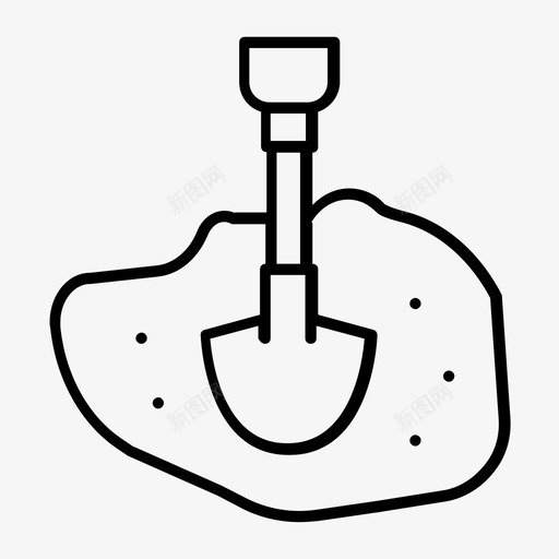 铁锹沙子劳动薄图标svg_新图网 https://ixintu.com 劳动薄 沙子 铁锹