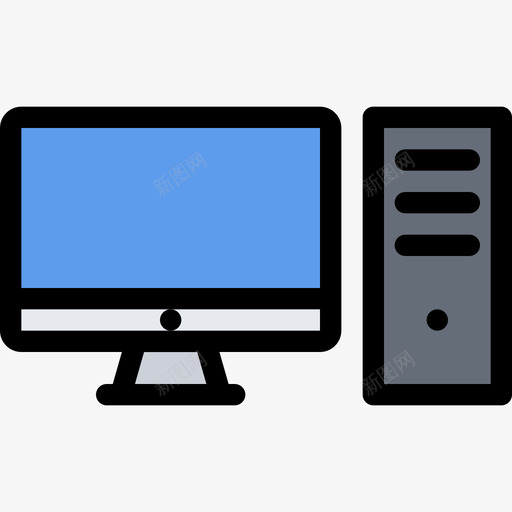 计算机电子和电器颜色图标svg_新图网 https://ixintu.com 电子和电器 计算机 颜色
