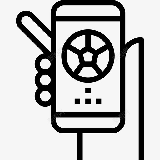 智能手机足球2线性图标svg_新图网 https://ixintu.com 智能手机 线性 足球2