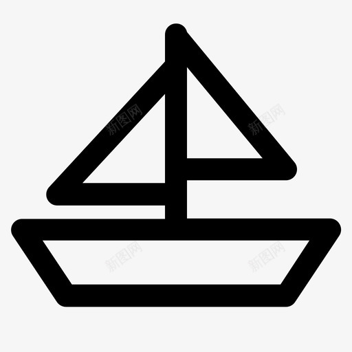 游艇游轮帆船图标svg_新图网 https://ixintu.com 交通工具 小船 帆船 游艇 游轮 船