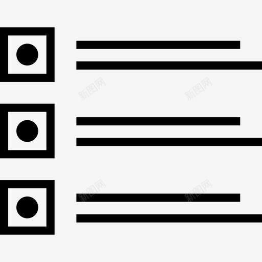 列表线框细线图标svg_新图网 https://ixintu.com 列表 线框 细线