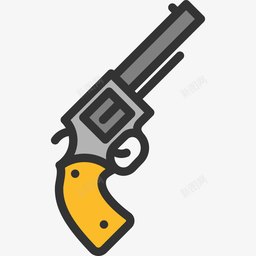 左轮手枪武器线性颜色图标svg_新图网 https://ixintu.com 左轮手枪 武器 线性颜色