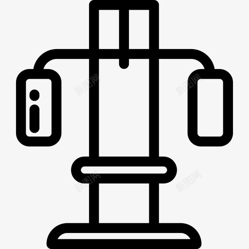 胸部健身房健身2线性图标svg_新图网 https://ixintu.com 健身房健身2 线性 胸部