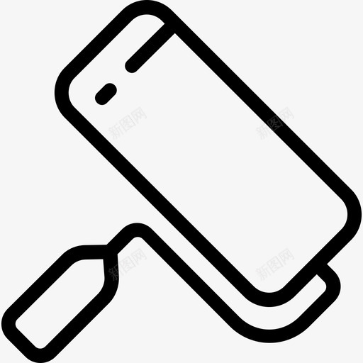 油漆辊用于接口2线性图标svg_新图网 https://ixintu.com 油漆辊 用于接口2 线性