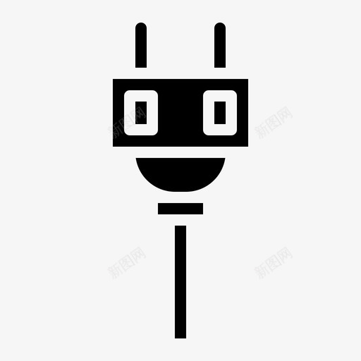 插头充电能量图标svg_新图网 https://ixintu.com 充电 插头 电源 能量 能量固体