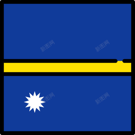 瑙鲁国旗收藏3广场图标svg_新图网 https://ixintu.com 国旗收藏3 广场 瑙鲁