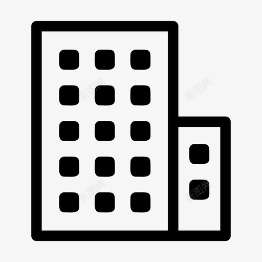 建筑商业公司图标svg_新图网 https://ixintu.com 公司 办公室 商业 建筑