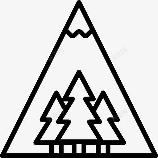 山地冬季运动直线运动图标svg_新图网 https://ixintu.com 冬季运动 山地 直线运动