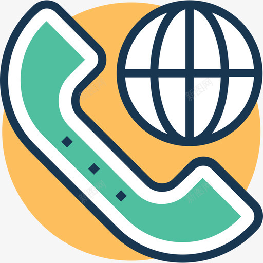 电话商务和办公室11线性颜色图标svg_新图网 https://ixintu.com 商务和办公室11 电话 线性颜色