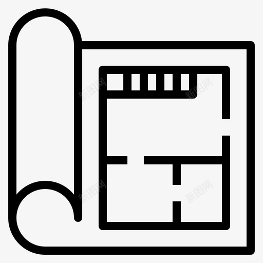 计划蓝图建造图标svg_新图网 https://ixintu.com 建造 房地产 新建 蓝图 计划