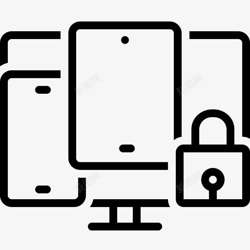 多端设备安全认证图标svg_新图网 https://ixintu.com 多端设备安全 认证