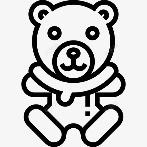 泰迪熊圣诞43直系图标svg_新图网 https://ixintu.com 圣诞43 泰迪熊 直系