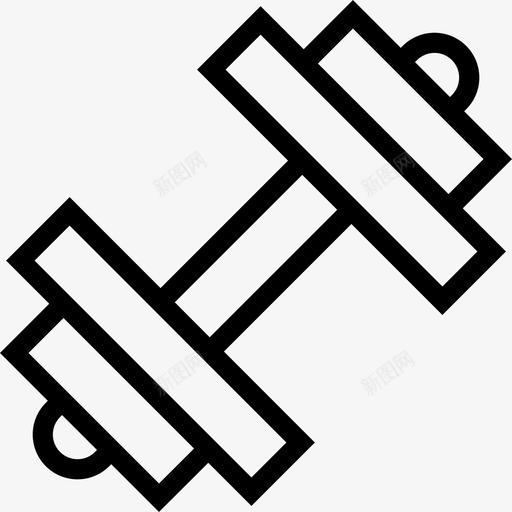 哑铃iosul4线性图标svg_新图网 https://ixintu.com iosul4 哑铃 线性