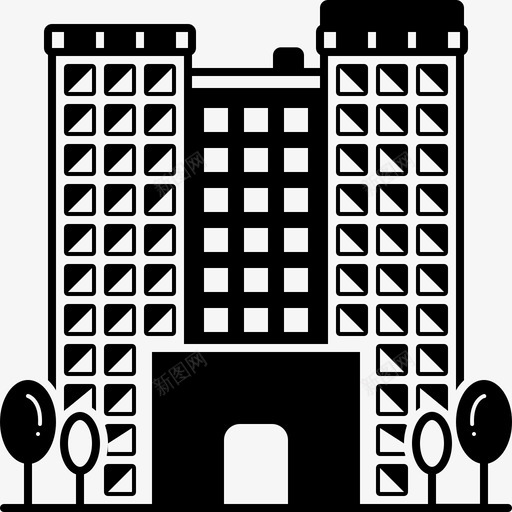 公寓建筑出租图标svg_新图网 https://ixintu.com 公寓 出租 建筑