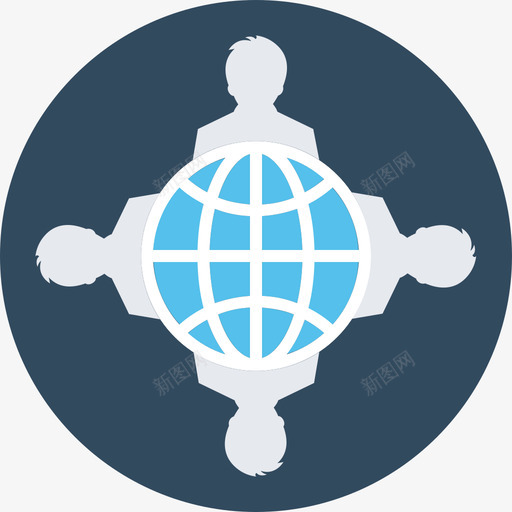 网络团队合作循环图标svg_新图网 https://ixintu.com 团队合作 循环 网络