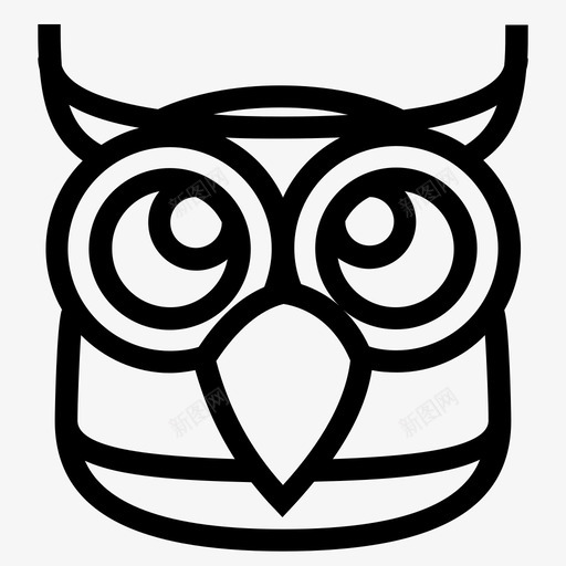 猫头鹰脸汽笛夜行鸟图标svg_新图网 https://ixintu.com 夜行鸟 汽笛 猫头鹰图标 猫头鹰脸 猫头鹰脸图标