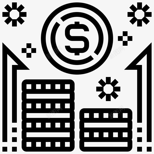 投资盈亏平衡财务图标svg_新图网 https://ixintu.com 众筹额度 投资 盈亏平衡 积分 财务