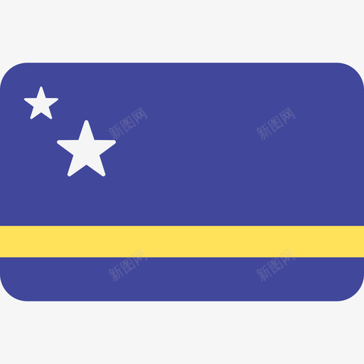 库拉索岛国际国旗6圆形矩形图标svg_新图网 https://ixintu.com 国际国旗6 圆形矩形 库拉索岛