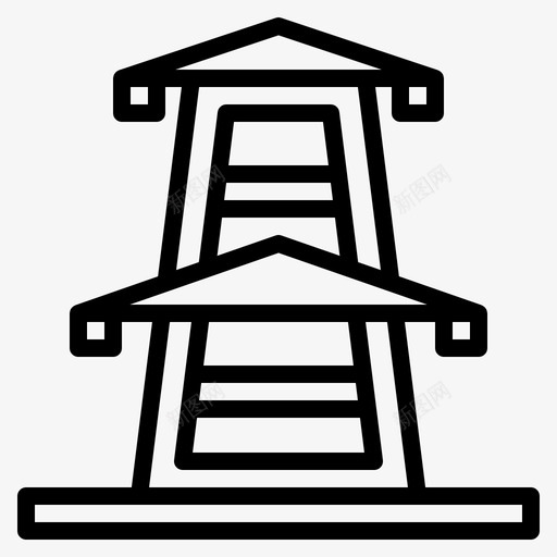 电力电子能源图标svg_新图网 https://ixintu.com 塔架 电力 电子 能源