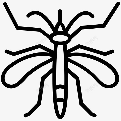 蚊子登革热昆虫图标svg_新图网 https://ixintu.com 害虫 昆虫 昆虫线图标 瘙痒 登革热 蚊子