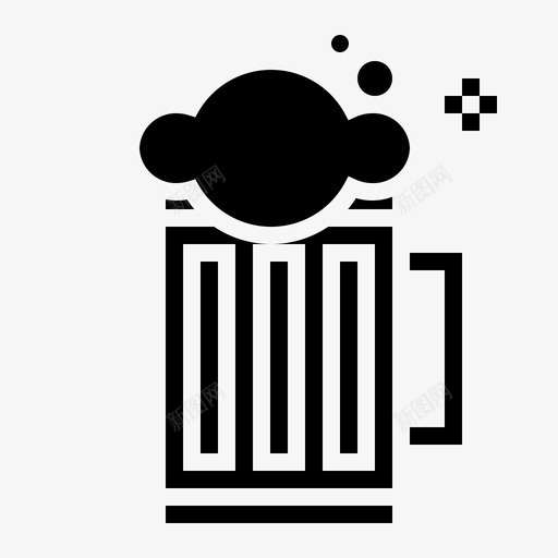啤酒饮料玻璃杯图标svg_新图网 https://ixintu.com 啤酒 玻璃杯 酒吧 饮料