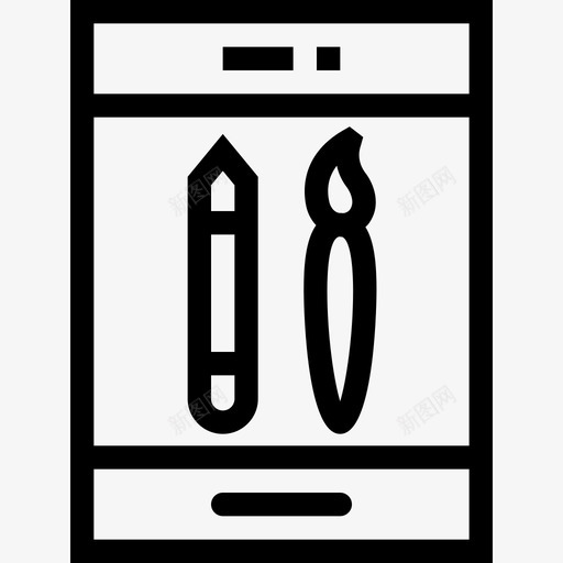 智能手机网页开发2线性图标svg_新图网 https://ixintu.com 智能手机 线性 网页设计开发2