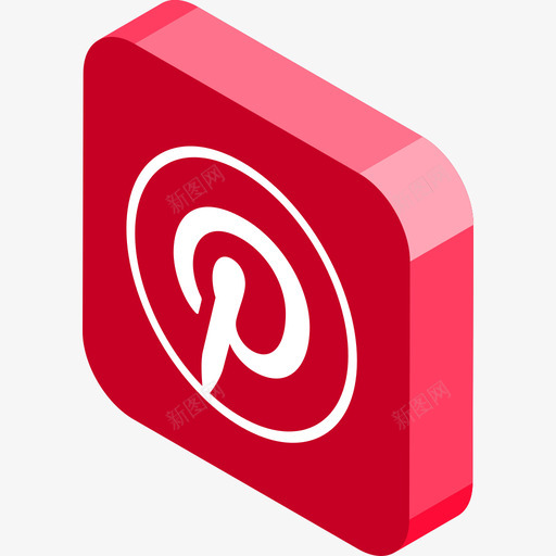 Pinterest徽标3扁平图标svg_新图网 https://ixintu.com Pinterest 徽标3 扁平