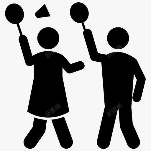 情侣乐趣羽毛球家庭乐趣图标svg_新图网 https://ixintu.com 假日字形图标 假期 家庭乐趣 家庭假日 情侣乐趣 羽毛球 配偶关系