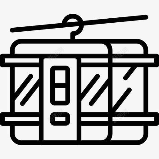 缆车车厢冬季运动直线型图标svg_新图网 https://ixintu.com 冬季运动 直线型 缆车车厢
