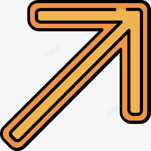 对角线箭头指针4颜色128px图标svg_新图网 https://ixintu.com 对角线箭头 指针4 颜色128px