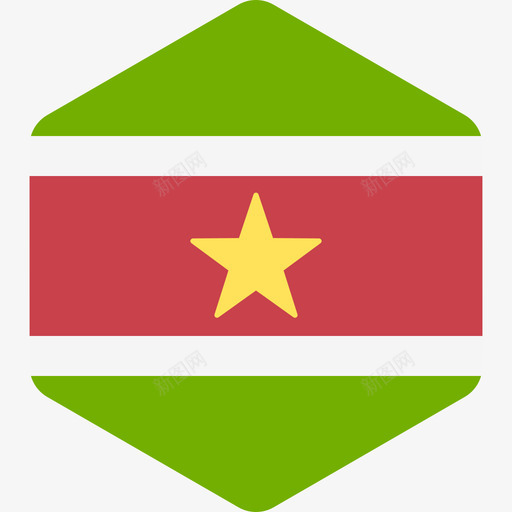 苏里南国际旗帜2六边形图标svg_新图网 https://ixintu.com 六边形 国际旗帜2 苏里南