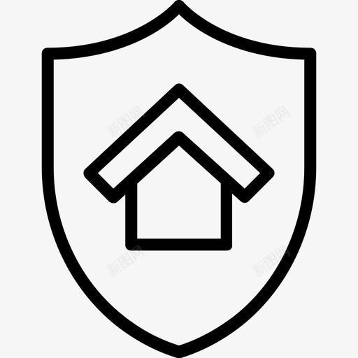 Shield房地产18线性图标svg_新图网 https://ixintu.com Shield 房地产18 线性