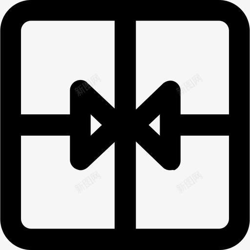 礼品盒圣诞42粗体圆形图标svg_新图网 https://ixintu.com 圣诞42 礼品盒 粗体圆形