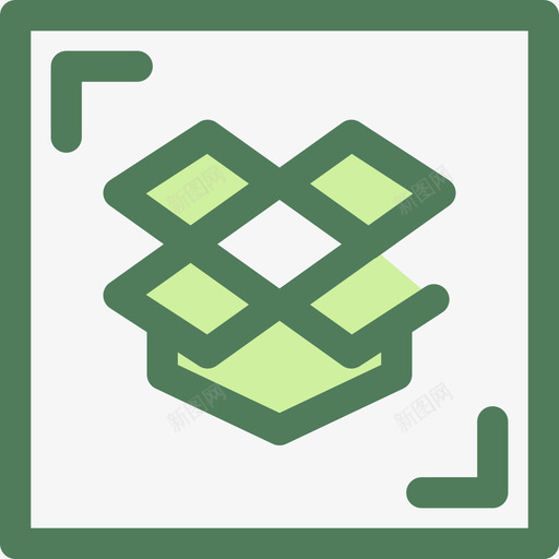 Dropbox社交媒体19绿色图标svg_新图网 https://ixintu.com Dropbox 社交媒体19 绿色