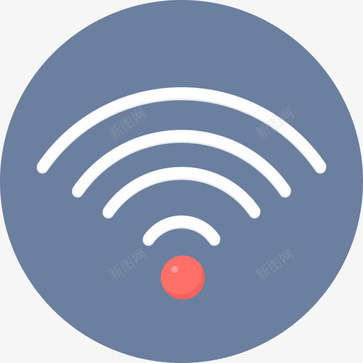 Wifi通信连接2扁平图标svg_新图网 https://ixintu.com Wifi 扁平 通信连接2